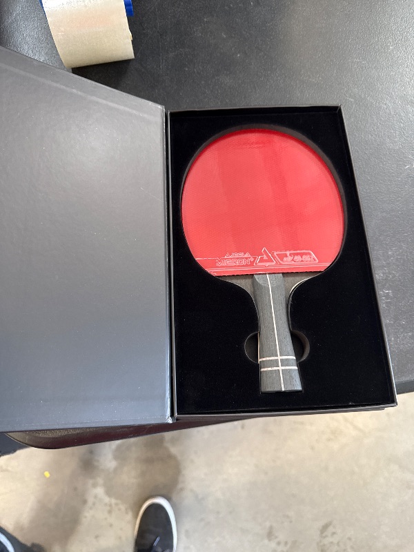 Photo 1 of JOOLA Professional Infinity Carbon Table Tennis Bat ITTF Approved Competition Table Tennis Bat 29.5 x 18 x 3.5 cm red