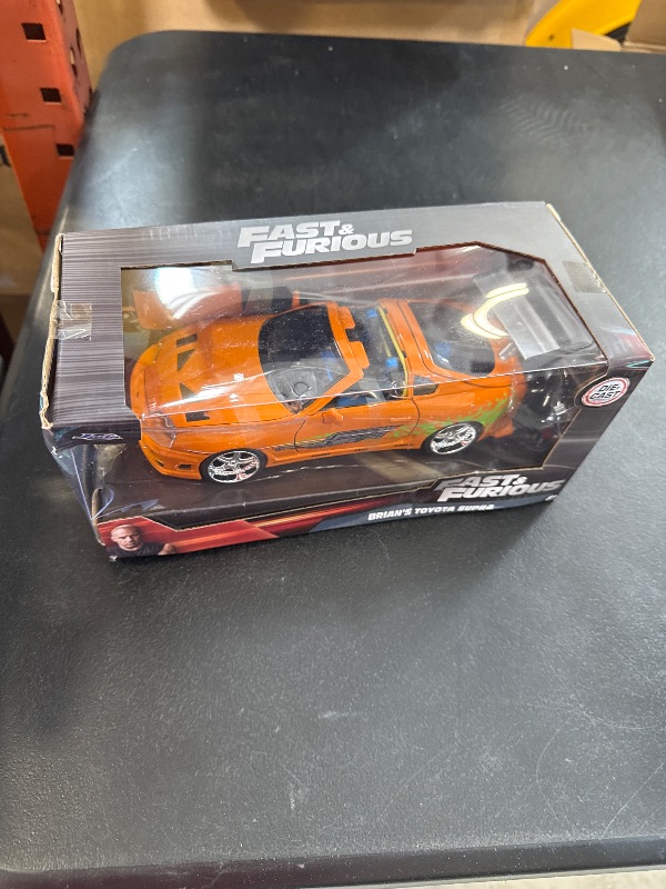 Photo 1 of Jada Toys Fast & Furious 1:24 Brian's Toyota Supra Die-cast Car, Toys for Kids and Adults, Orange (97168)