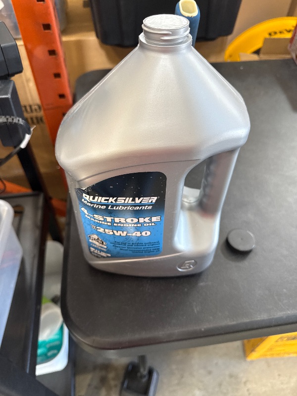 Photo 1 of Quicksilver 25W-40 4-Stroke Marine Engine Oil, 1 Gallon
