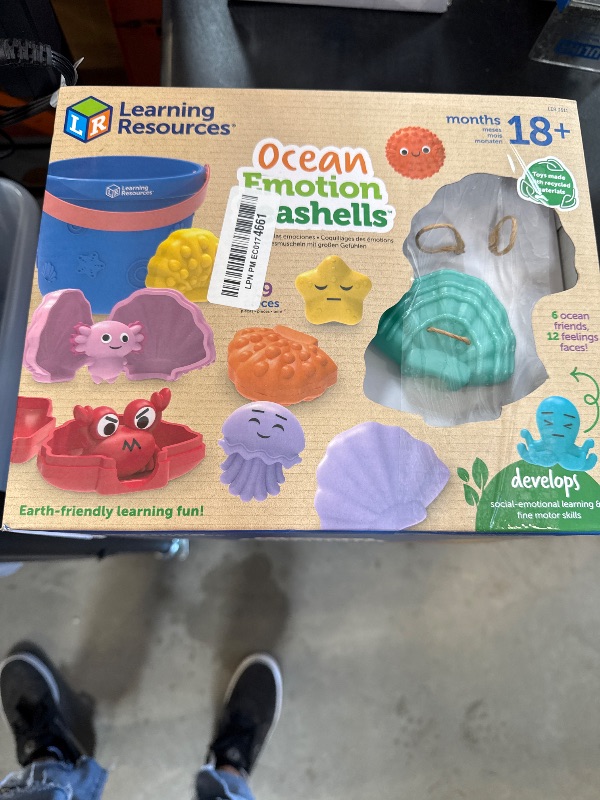 Photo 1 of Learning Resources Ocean Emotions Seashells, Ocean Animals Figures, Seaside Game, Sand Toys, Sensory Toys, Sensory Bin, Toddler Outdoor, Preschool Classroom Must Haves, Montessori