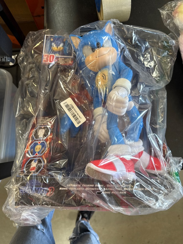 Photo 1 of Sonic The Hedgehog 3 Ultimate Talking Sonic 12-Inch Figure, Features 30+ Iconic and Humorous Phrases and Sounds from The Movies, Light-Up Eyes and Quills