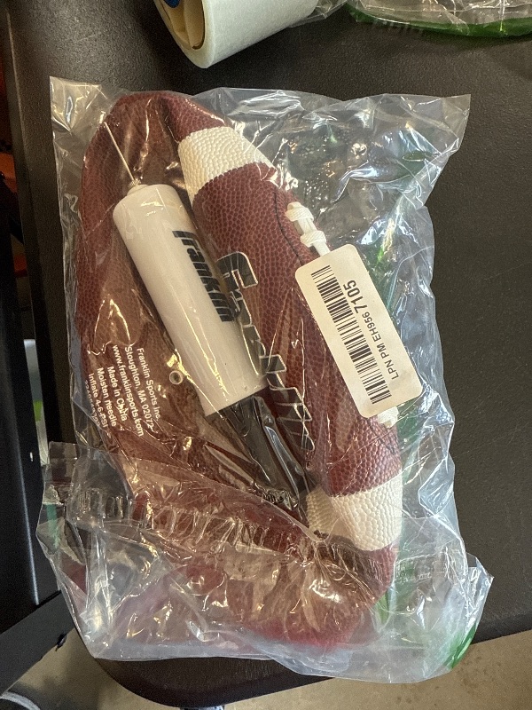 Photo 1 of Franklin Sports Grip-Rite Junior Football — Fun Youth-Size Synthetic Leather Football for Kids’ Games