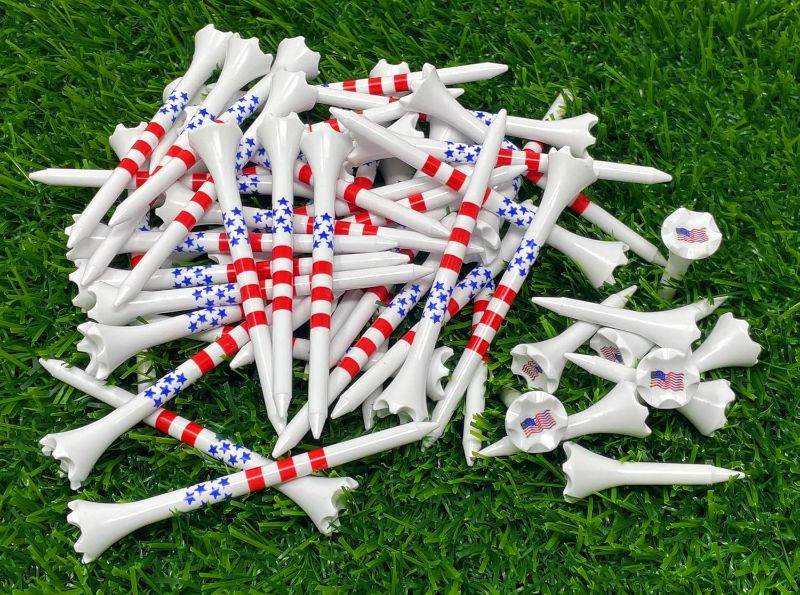 Photo 1 of NorthPointe Golf Tees Plastic Combo Length Pack of 50 Includes (40 Count) 3 ¼” Plastic Golf Tees + (10 Count) 1½ Plastic ShortTees for Irons, Hybrids, Par Threes
