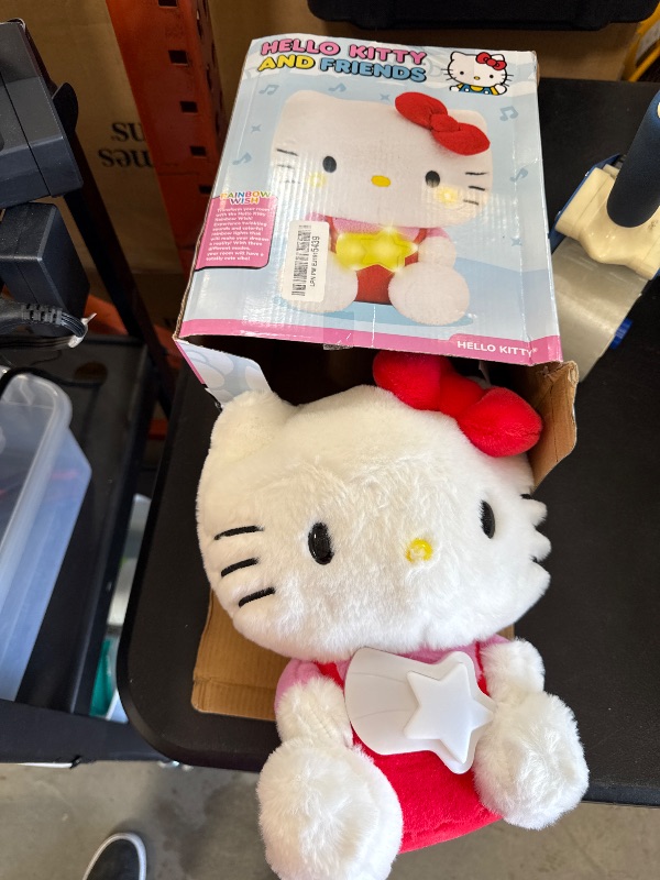 Photo 1 of Jazwares Hello Kitty and Friends - Hello Kitty 10-inch Illuminating Feature Plush - 5 Colors and Twinkle Sounds - Amazon Exclusive - Officially Licensed Sanrio Product from Ages 6+