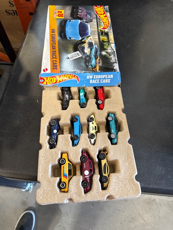 Photo 1 of Hot Wheels Toy Cars, 10-Pack of Race Cars, Includes 1:64 Scale Corvette, Lamborghini, McLaren Originals