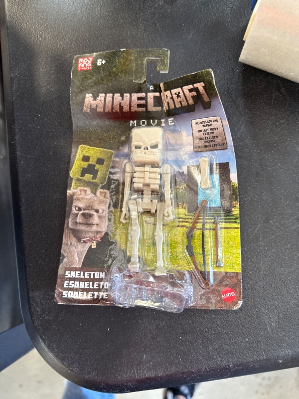 Photo 1 of Mattel Minecraft Action Figure & Accessories Set, 4-inch Skeleton Posable Character Collectible Inspired by A Minecraft Movie