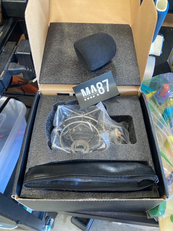 Photo 1 of MA-87 Studio Condenser Microphone, 26mm Gold Large Diaphragm Capsule, Including Foam Filter, Metal Shock Mount, XLR Cable and Mic Bag - for Singing, Vocal Recording and Podcasting