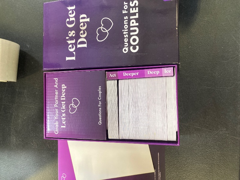 Photo 1 of Let's Get Deep by Relatable, A Question Card Game for Couples, Great for Date Night Ideas, Couples Gifts, Wedding Gifts, and Long Distance Relationship Gifts, Includes 300 Cards to Build Up Intimacy