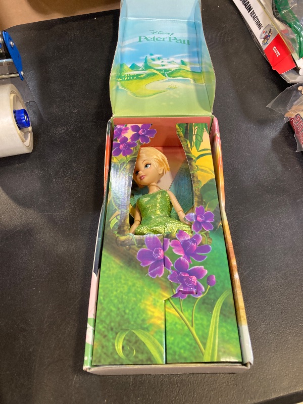 Photo 1 of Disney Store Official Disney Princess Classic Doll (Tinker Bell from Peter Pan), 11 Inches, Includes Brush with Molded Details, Fully Posable Toy in Classic Outfit - Disney Princess Toys for Girls
