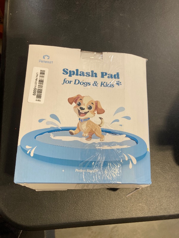 Photo 1 of Peteast Dog Splash Pad 51" Anti-Slip Dog Pool for Large Dogs 0.58 mm Thick Dog Sprinkler Outdoor Dog Toys - Dog Accessories for Large Dogs