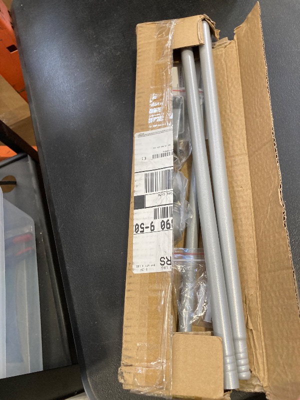 Photo 1 of Authandis Silver Curtain Rods for Windows with Brackets,5/8 Inch Diameter Small Window Curtain Rod 28 to 48 Inches,Easy Install Drapery Rods