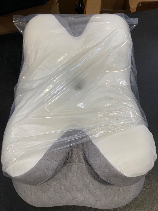 Photo 1 of Osteo Enjoy Pain Relief Sleeping Cervical Neck Pillow, Ergonomic Contour Zoned Fits Side Sleeper, Non-Temperature Affected Memory Foam Pillows, Q-max Cooling Pillow Support Back Stomach Sleepers little stains 
