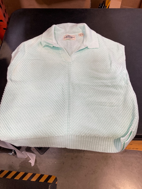 Photo 1 of womens weatherproof teal vest knit sweater size medium 