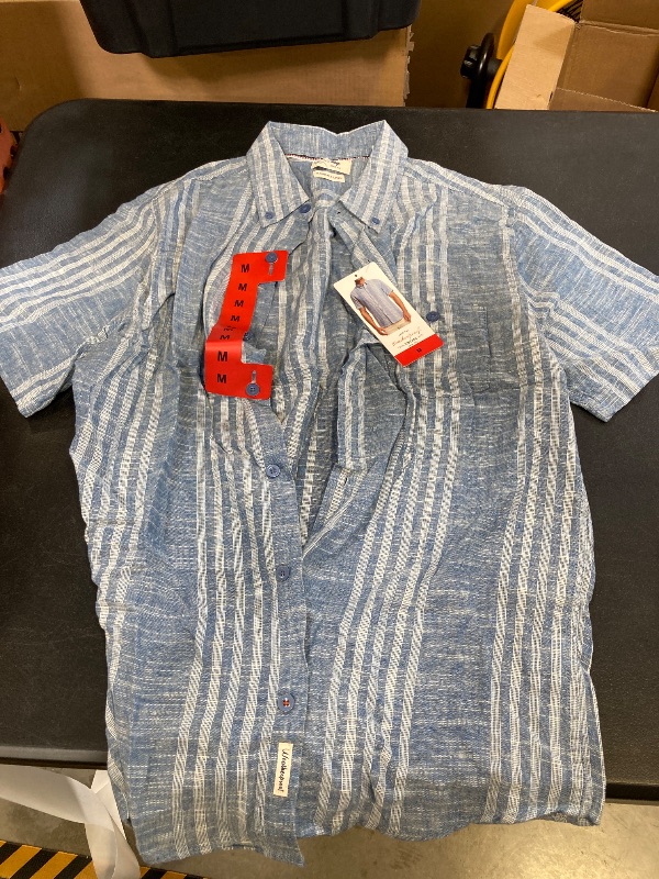 Photo 1 of mens weatherproof short sleeve button down shirt size medium 