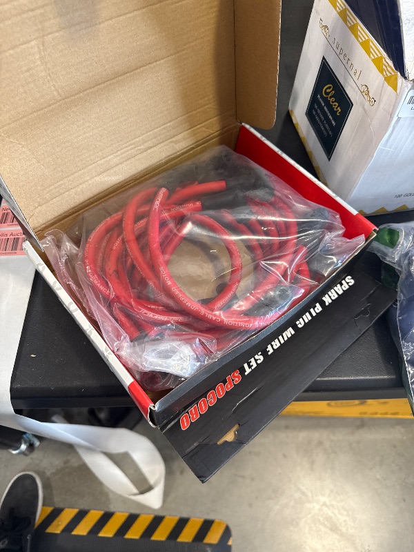 Photo 1 of Spocoro 10.5mm High Performance Spark Plug Wires Set Replacement for SBC HEI BBC Chevy 350 383 454 Electronic, (Red)