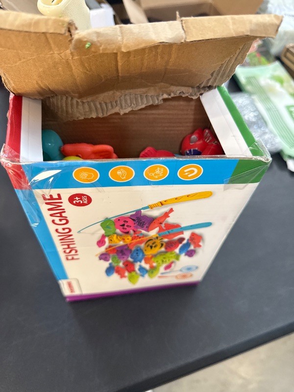 Photo 1 of JUKUDAHU Magnet Fishing Toys Game for Kids 3 4 5 6 7 8 Years Old - Pool Toys, Bath Toys for Toddlers, Pole Rod Net, Floating Fish Toys, Outdoor Party Toys for Boys Girls Kids Age 3-8 8-12 Year Old