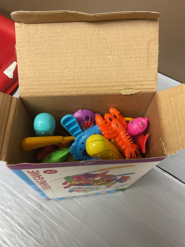 Photo 3 of JUKUDAHU Magnet Fishing Toys Game for Kids 3 4 5 6 7 8 Years Old - Pool Toys, Bath Toys for Toddlers, Pole Rod Net, Floating Fish Toys, Outdoor Party Toys for Boys Girls Kids Age 3-8 8-12 Year Old
