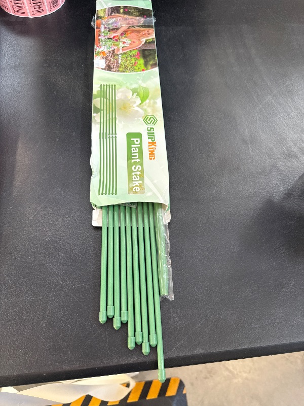 Photo 1 of Plant Stakes 17 inch 10Pcs SupKing Support Stick Orchid Stakes with Clips Garden Plant Poles Extended to 3/4/5ft for Indoor Outdoor Potted Tomato Rose Amaryllis Vegetables Monstera Comes with 20 Ties