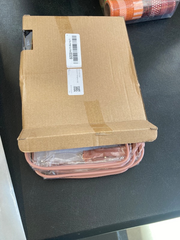 Photo 1 of PACKISM Clear Makeup Bag - TSA Approved Toiletry Bag for Travel Size Toiletries, Travel Clear Toiletry Bag Quart Size Bag, Carry on Airport Airline Compliant Bag, Rose Pink(for age 12 or above)