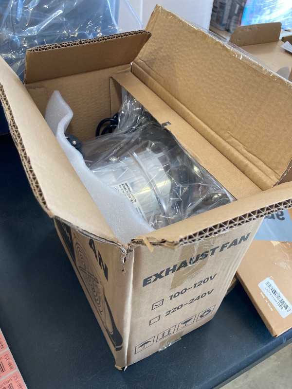 Photo 1 of HG Power 10 Inch Metal Exhaust Fan with Switch, 988 CFM Powerful Garage Exhaust Fan with Damper, Potable Wall Mount Fan Fume Extractor Ventilation Fan for Shop, Shed, Basement, Chicken Coop, Silver