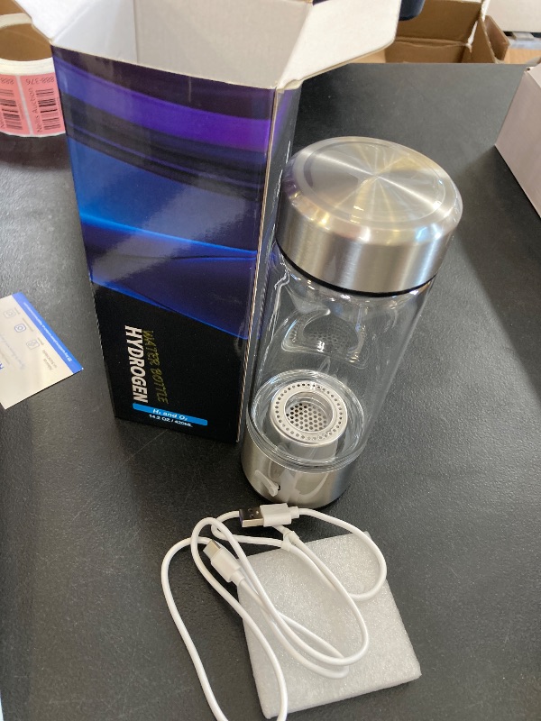 Photo 1 of 2025 New Hydrogen Water Generator Bottles, Portable Hydrogenated Water Bottle with SPE PEM Technology, 420ml Hydrogen Water Bottle Generator, Rechargeable Ionizer Machine for Home, Office, and Travel