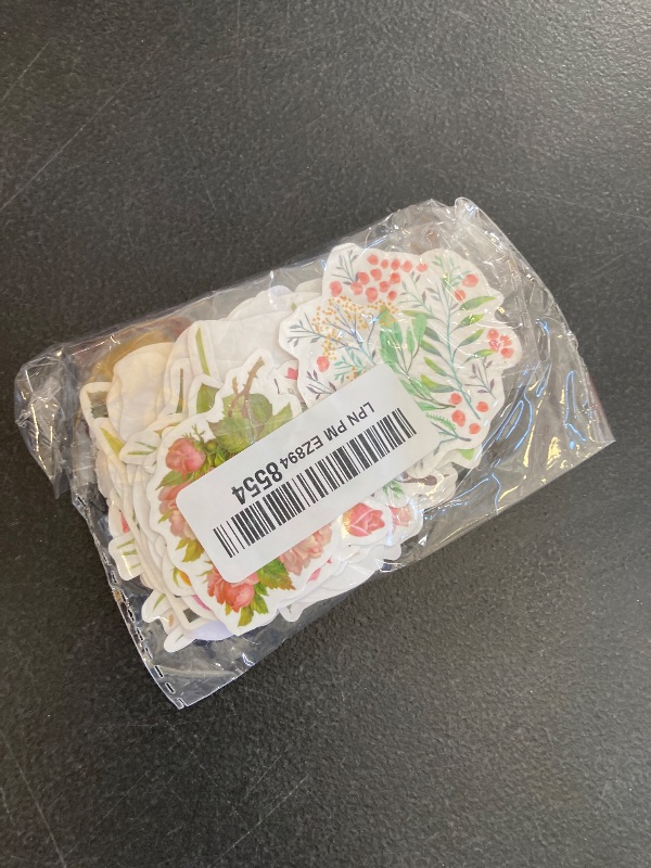Photo 1 of AOWDIAO 150 Pcs Flower Stickers Waterproof Floral Vinyl Stickers Decals for Water Bottles Laptop Scrapbooking Journaling