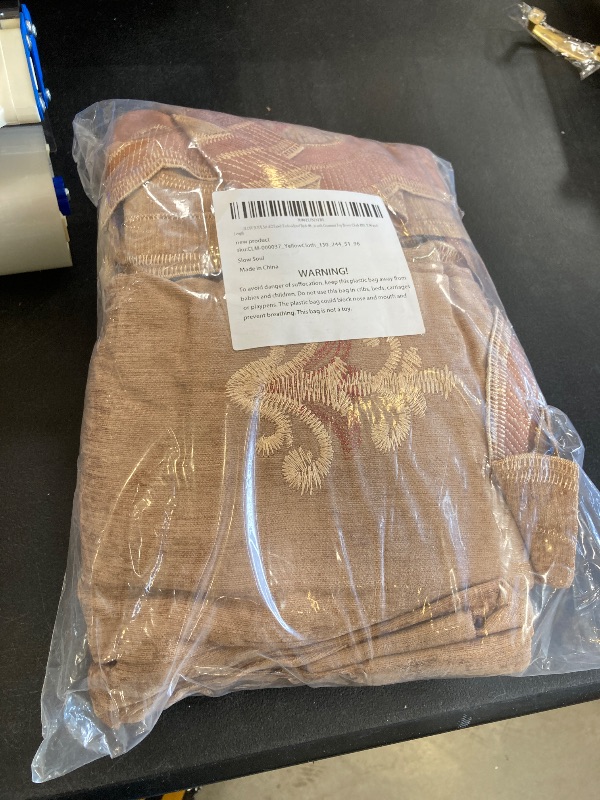 Photo 1 of SLOW SOUL Set of 2 Panels Embroidered Birds 80% Blackout Curtains for Living Room Bedroom Dining Room Curtains & Drapes High-end Curtain with Grommet Top Brown Cloth 49W X 96 inch Length