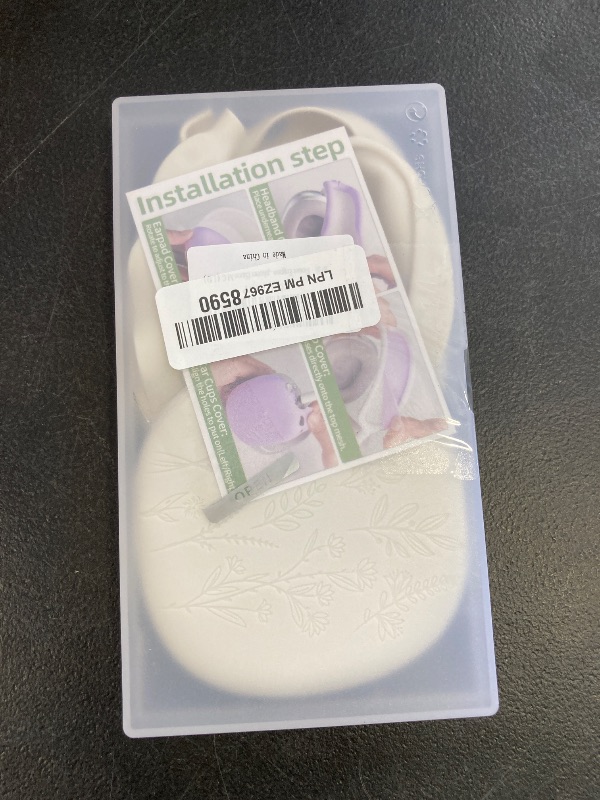 Photo 1 of [4 in 1] Flower Engraved Silicone Case Cover for AirPods Max USB-C (2024), Anti-Scratch Sweat-Proof Ear Pad Case Cover/Ear Cups Cover/Headband Cover Accessories for AirPods Max Headphones (Stone)