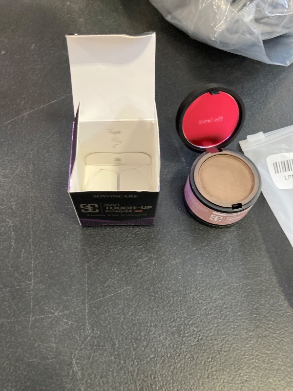Photo 1 of SOVONCARE Wet Hairline Powder for Women & Men - Hair Root Touch Up Powder for Grey Coverage, Thinning Hair & Bald Spots, Stays All Day - Instant Root Cover Up, Includes Brush?Light Brown 0.14 oz?