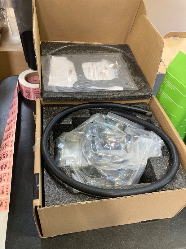 Photo 1 of LEAPTREND Carburetor 4150 Model/650 CFM/4 Barrel/Dual Fuel Inlet Compatible with Holley Quick Fuel Brawler Diecast Carburetors Mechanical Secondary Electric Choke, Square Bore Flange Replace BR-67255
