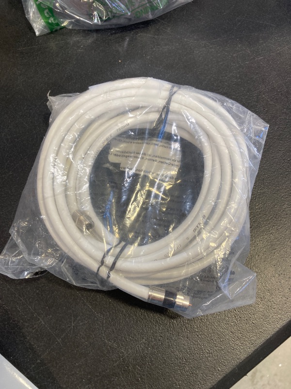 Photo 1 of G-PLUG 20FT RG6 Coaxial Cable Connectors Set - High-Speed Internet, Broadband and Digital TV Aerial, Satellite Sky Cable Extension- Weather-Sealed Double Rubber O-Ring and Compression Connectors White