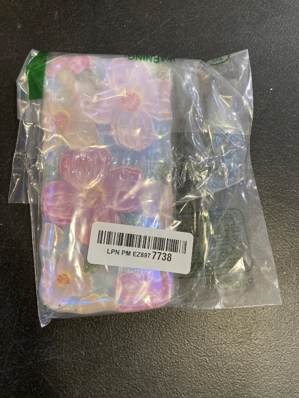 Photo 1 of Jusy Case for iPhone 11 Pro Max, Colorful Retro Oil Painting Printed Flower Laser Blue Glossy Pattern Cute Curly Wave Phone Case Soft TPU Cover for Girly Women -Green