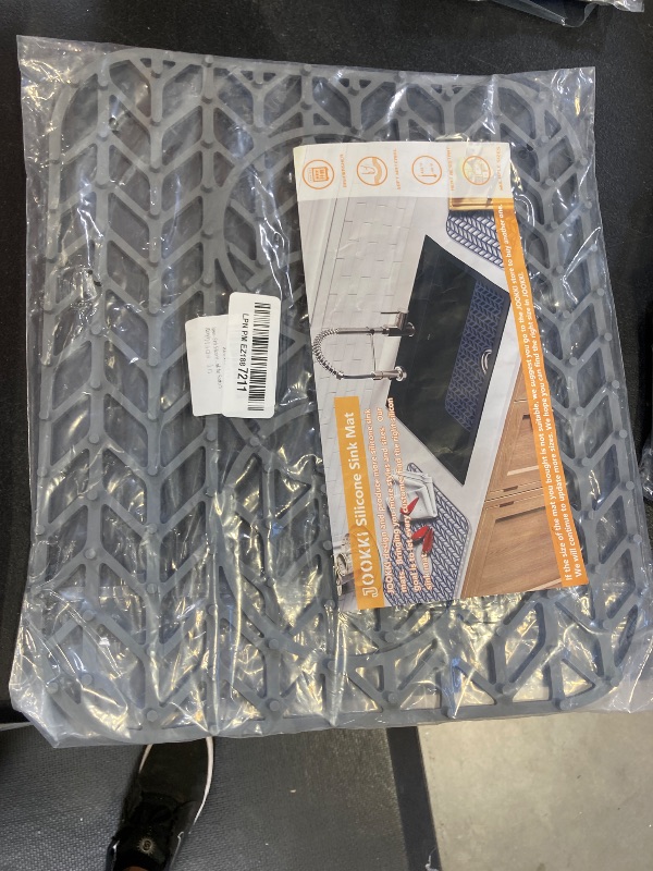 Photo 1 of Sink Protectors for Kitchen Sink 12x11 & 13x11,Silicone Kitchen Sink mats Protector for Bottom of Farmhouse Sink(13.58"×11.6" Gray)
