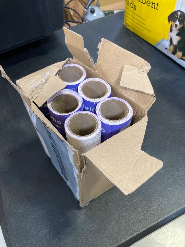 Photo 1 of DELOMO Large Lint Roller Refills (6 Packs 540 Sheets) for Lint Remover, 9.45 in Big Lint Roller Refill, Super Stick Lint Roller Refill Mega for Floor Roller, Cleaning for Carpets, Furniture, Pet Hair