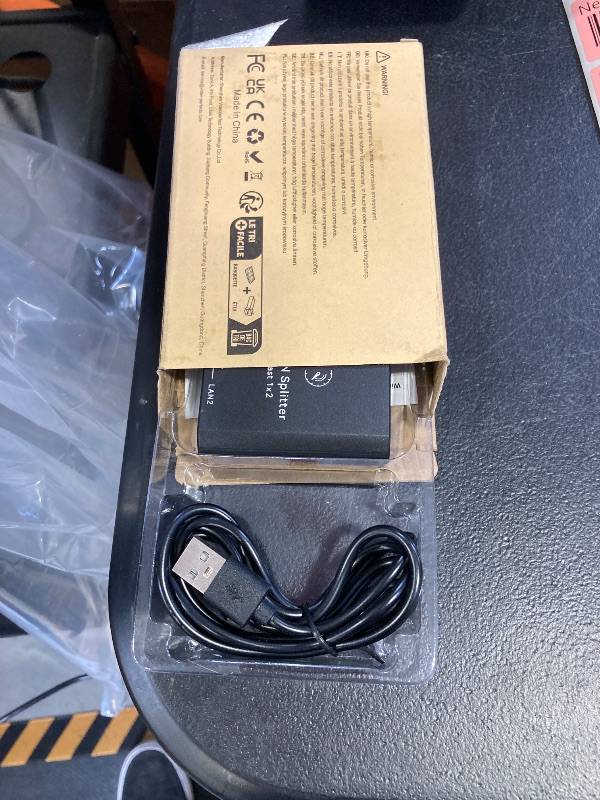 Photo 1 of AILVLVNG Ethernet Splitter 1 to 2 1000Mbps Internet Cable Splitter 1 in 2 Out High Speed Either Network Splitter Gigabit Dual LAN RJ45 Port Router Switch Work with Cat6/7/8 Cable