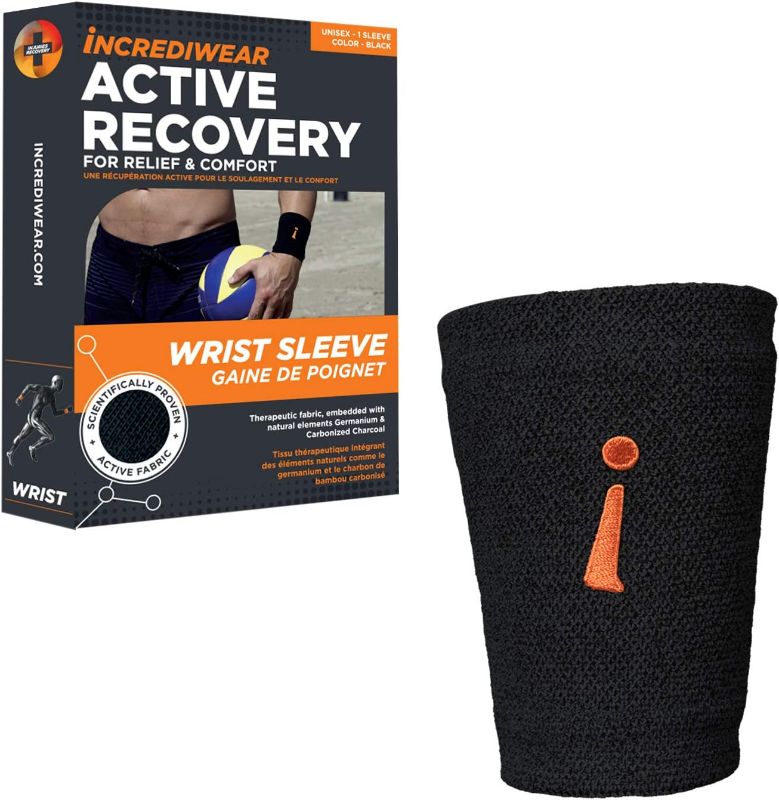 Photo 1 of Incrediwear Wrist Sleeve – Wrist Brace for Women and Men, Helps with Inflammation, Swelling & Joint Pain Relief, Wrist Support for Recovering from Injury & Surgery (Black, S/M)
