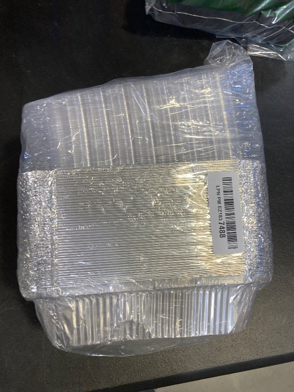 Photo 1 of SINTOP Aluminum Foil Bread Pans Disposable | 1.5lb Loaf Pans with Lids | 50 Pack | Dessert Boxes - Perfect for Baking, Storing, Takeout