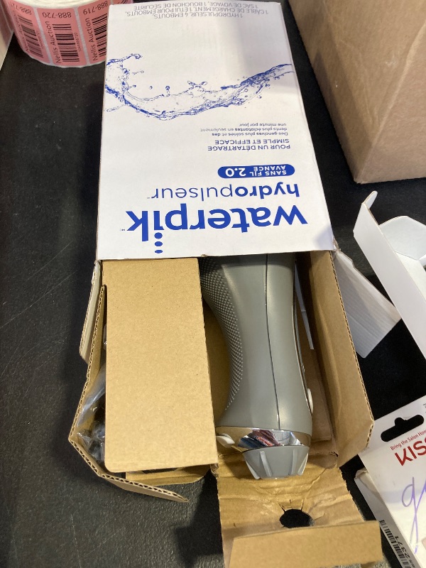 Photo 1 of Waterpik Cordless Advanced 2.0 Water Flosser For Teeth, Gums, Braces, Dental Care With Travel Bag and 4 Tips, ADA Accepted, Rechargeable, Portable, and Waterproof, Gray WP-587, Packaging May Vary