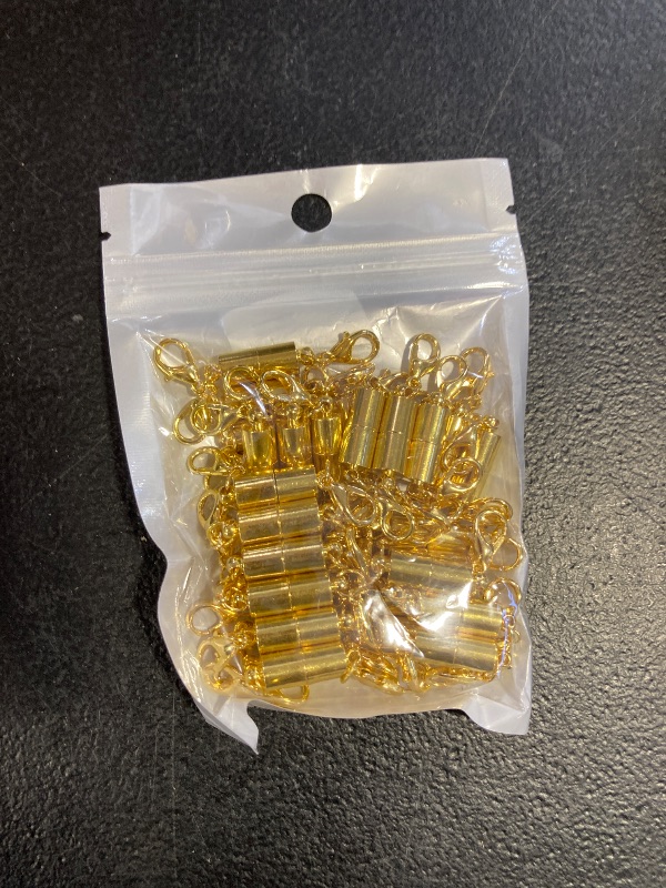 Photo 1 of 15 Piece Gold Necklace Clasps Magnetic Jewelry Locking Clasps and Closures Bracelet Lobster Clasp Connector for DIY Necklace Bracelet Jewelry Crafts Making Supplies