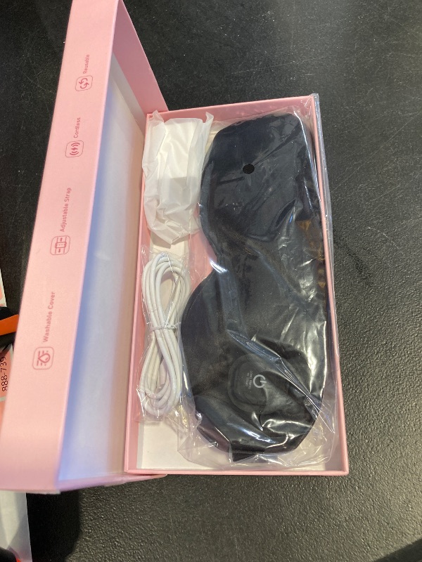 Photo 1 of LitBear Silk Cordless Heated Eye Mask, Warm Eye Compress for Dry Eyes, Light Blocking Heat Eye Mask for Women Men, Soft Eye Heating Pad for Dry Eyes, Travel, Rechargeable, Washable Cover (Black)