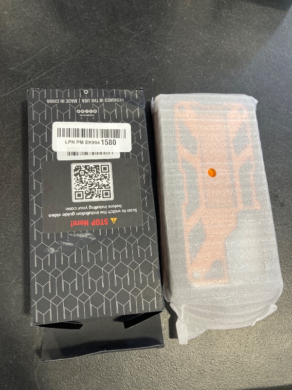 Photo 1 of Poetic Spartan Case for Samsung Galaxy S23 Ultra 5G 6.8 inch, Built-in Screen Protector Work with Fingerprint ID, Full Body Rugged Shockproof Protective Cover Case with Kickstand, Metallic Orange