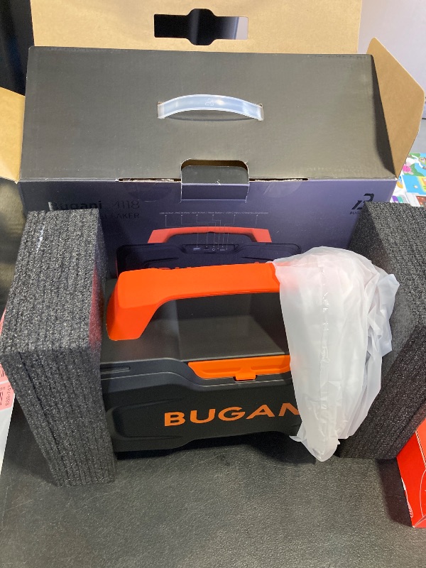 Photo 1 of BUGANI Bluetooth Speaker - 80W Portable Wireless Speaker IPX7 Waterproof, 24H Playtime, Mic & AUX USB, Perfect for Parties & Pool