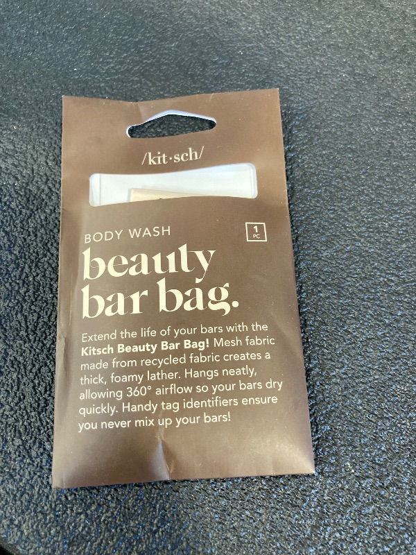 Photo 1 of Kitsch Bar Soap Saver Bag – Recycled Mesh Beauty Bar Pouch for Body Wash, Conditioner & Shampoo Bars, Holder to Preserve Soap, Eco-Friendly, Patented Bag – Chocolate