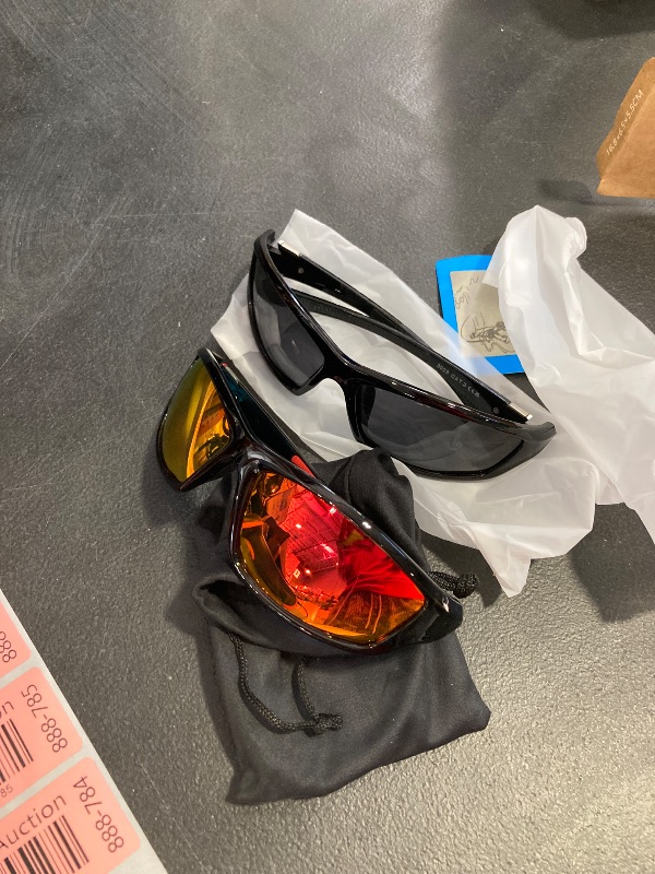 Photo 1 of Sports Polarized Sunglasses for Men: Womens UV400 Protection Sun Glasses Wrap Around Goggles for Fishing Driving TR90