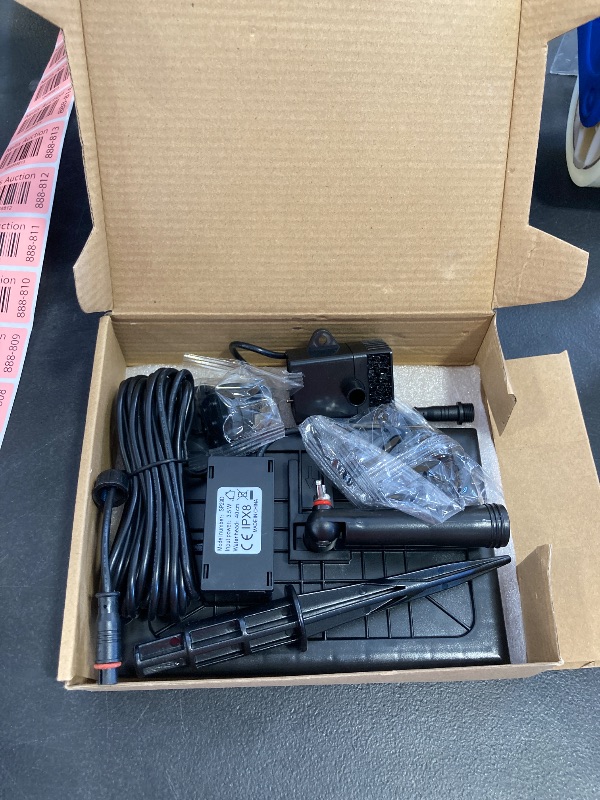 Photo 1 of Jutai Solar Fountain Kit Works in Shade Glass,3.5W Solar Water Pump with 2000mAH Battery, Solar Bird Bath Fountain with Sucker and Stake for Garden, Outdoor, Water Feature-16.4ft Power Cord,7 Nozzles