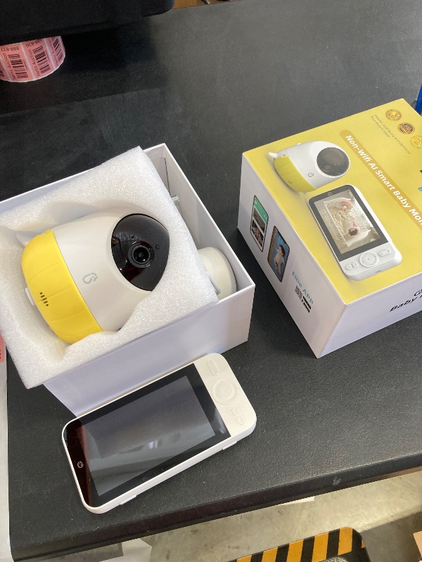 Photo 1 of Ellie Baby Plus: 5" Monitor with 2.5K FHD Camera, Face Cover Alert,Crying & Breathing Detect, Night Vision, 2-Way Audio, Pan-Tilt-Zoom, Crib & Wall Mount All Inside,No WiFi, No Subscription, with APP