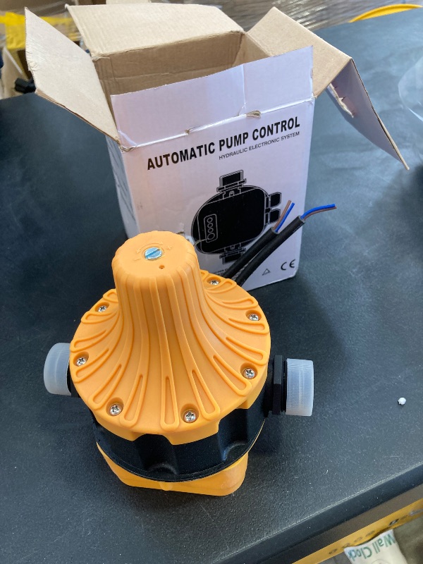Photo 1 of Homend Automatic Water Pump Pressure Controller, 110V Automatic Water Pump Pressure Controller with Electronic Pressure Switch Home Accessory Yellow