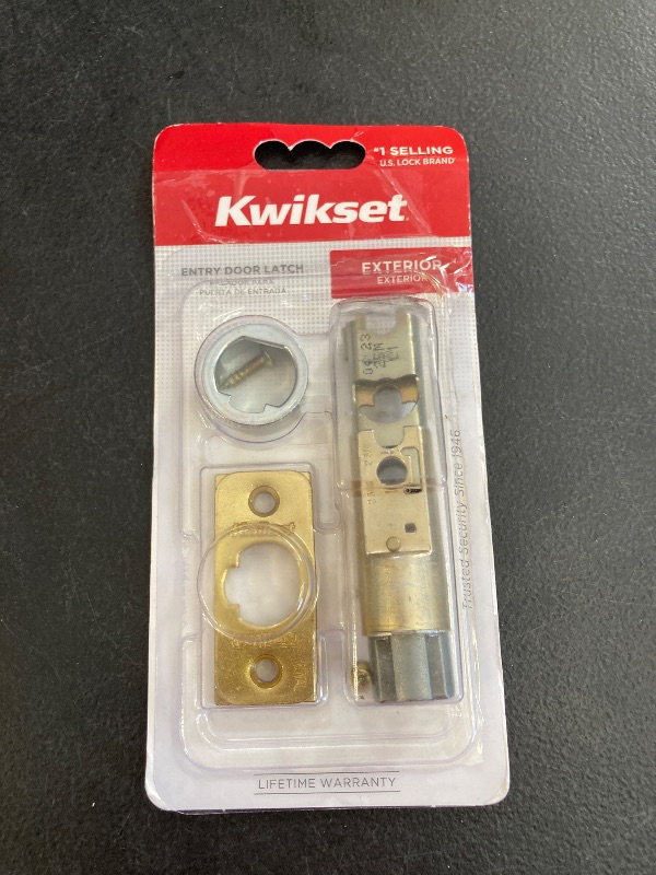 Photo 1 of Kwikset 82247-15 Adjustable Radius Deadlatch Brass Finish