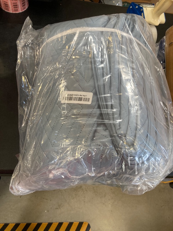 Photo 1 of Oversized King Bedspreads 128x120 for Split Adjustable Bed or Extra Large/Tall Cal King or King Bed Lightweight Quilted Coverlet Sets 1 Quilt 2 Pillow Shams Blue