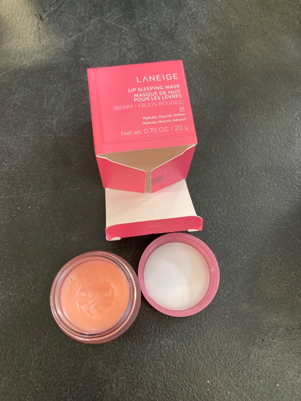 Photo 1 of LANEIGE Lip Sleeping Mask, Berry: Nourishing Overnight Lip Treatment with Vitamin C, Shea & Murumuru Butter for Hydrating Dry, Flaky Lips